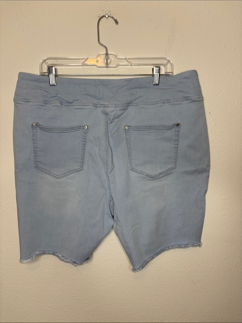 Belle by Kim Gravel Light Blue Denim Bermuda Shorts - Picture 5 of 9